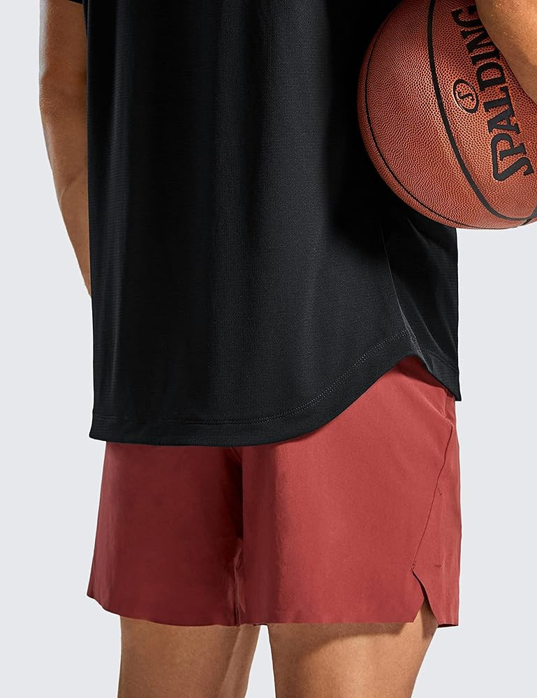 CRZ YOGA Men's Lightweight Short Sleeve T-Shirt Quick Dry Workout Running Athletic Tee Shirt Tops | Amazon (US)