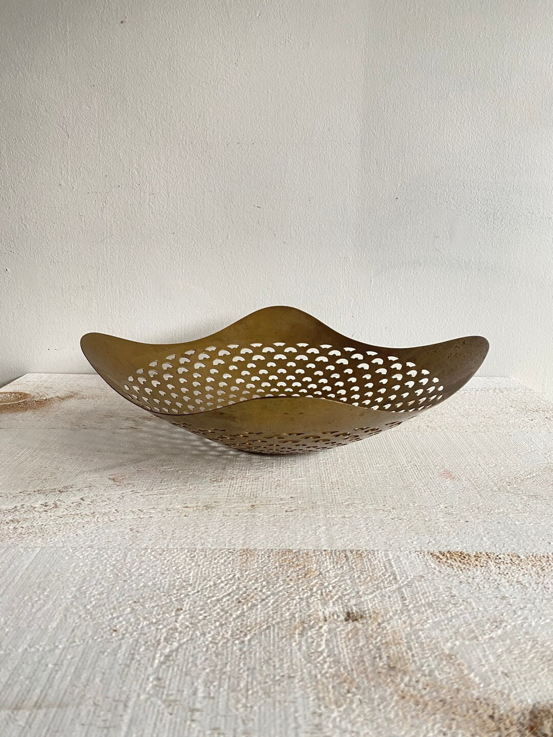 Vintage Brass Bowl With Cutout Design  Brass Decorative Bowl - Etsy | Etsy (US)