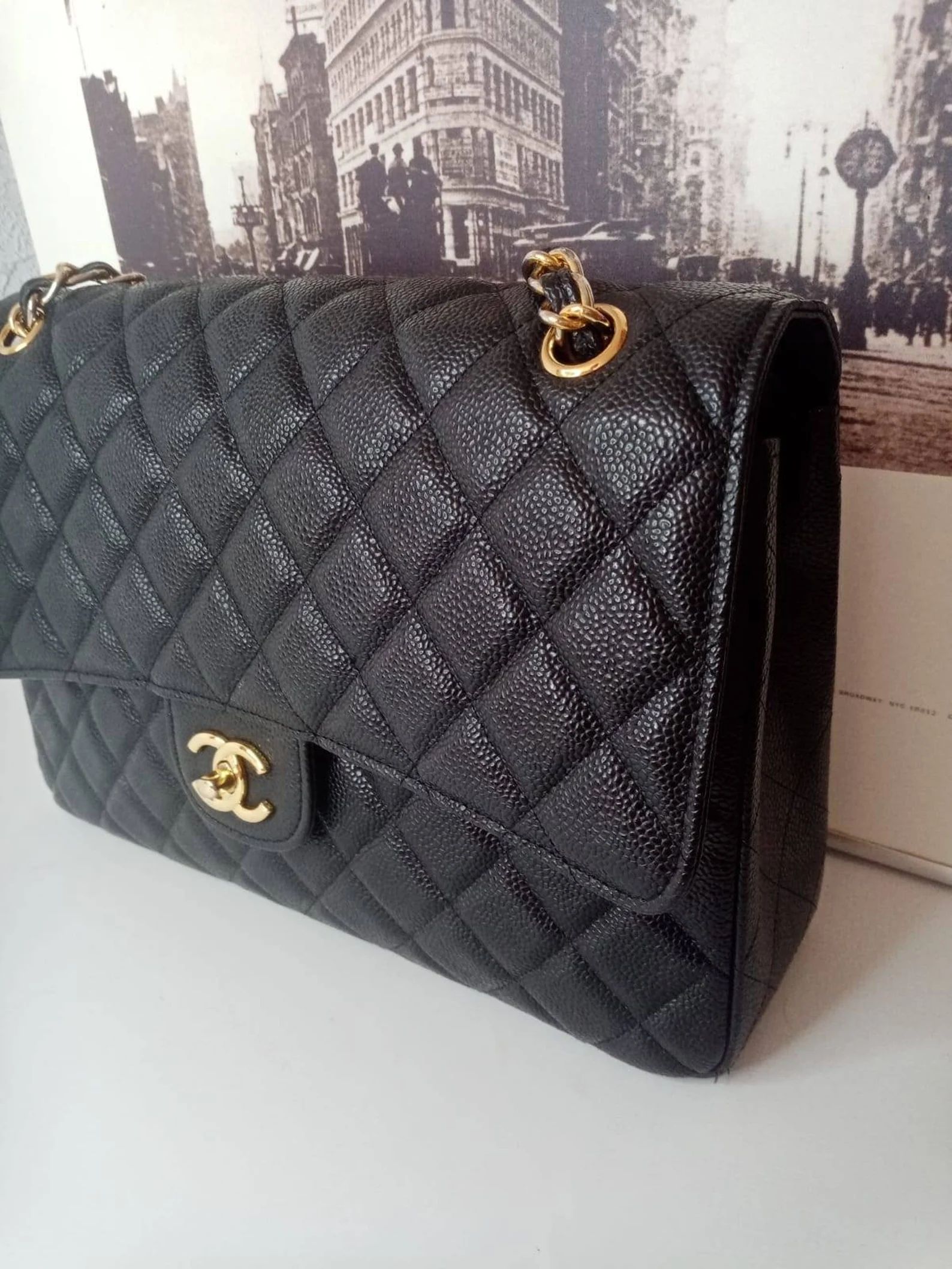 Auth Genuine leather bag, FM Cinture bag,  Women's big Crossbody Bag, quilted gold shoulder bag, ... | Etsy (US)
