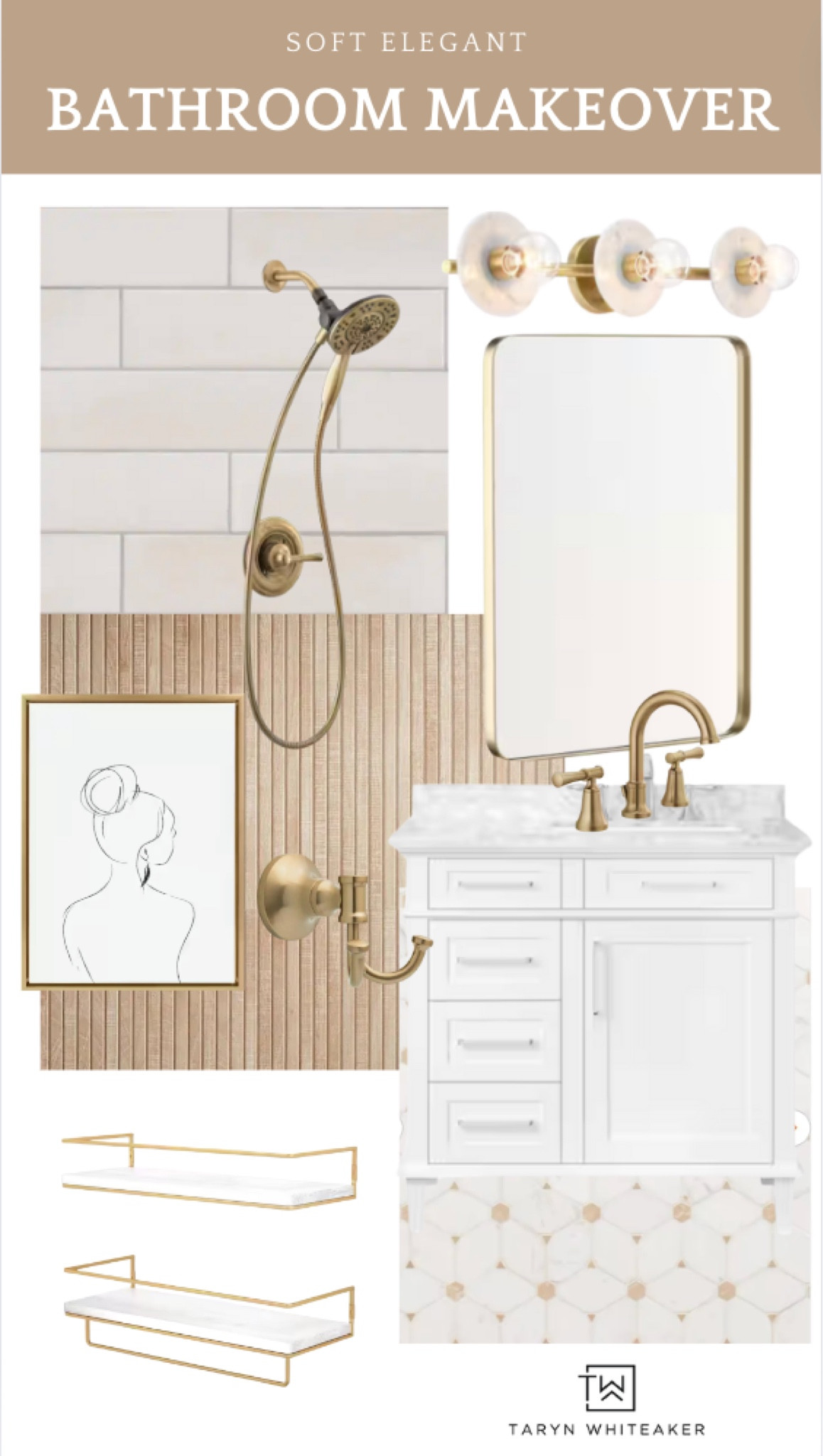 Girls bathroom design plans! Soft neutral classic bathroom decor. 

#LTKFamily #LTKHome #LTKKids