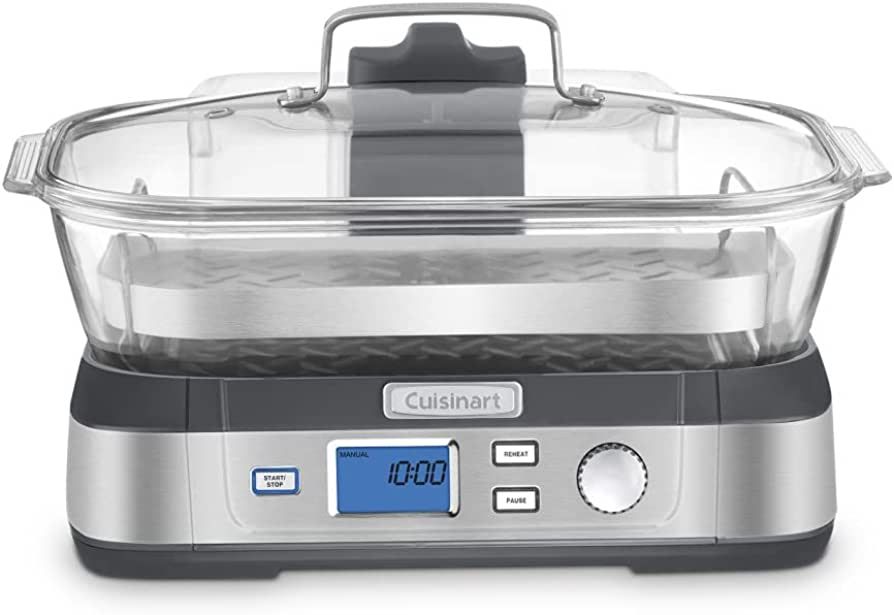 Cuisinart STM-1000 Cook Fresh Digital Glass Steamer, One Size, Stainless Steel | Amazon (US)