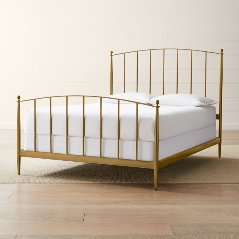 Mason Brass Queen Bed + Reviews | Crate & Barrel | Crate & Barrel