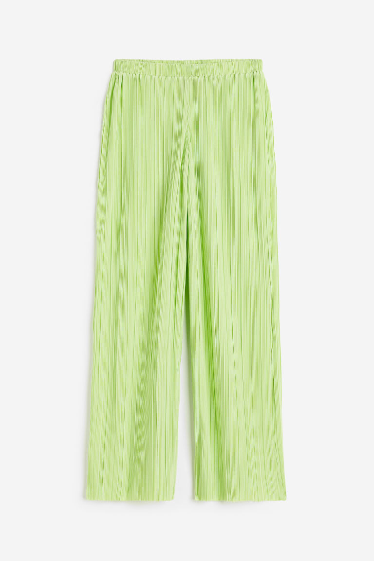 H & M - Pleated Jersey Pants - Green | H&M (US + CA)