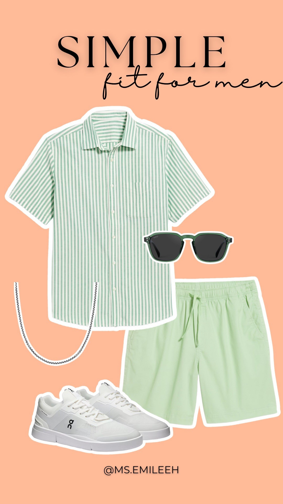 My Favorite Vacation Outfit for Men😎 it’s so crisp and clean looking….and don’t forget Farher’s Day in June! 

Summer outfits, 
Men’s necklace, 
Polarized sunglasses, 
Outfits for him,
Lime green men’s shorts, 
Matching sets, 
OC sneakers,
Men’s summer outfits,
Gift for him, 
Father’s Day gifts,
Summer outfits for him,
Short Outfits for him,
Button up shirts, 
David yurman necklace for men 


#LTKStyleTip #LTKMens #LTKSummerEdit
