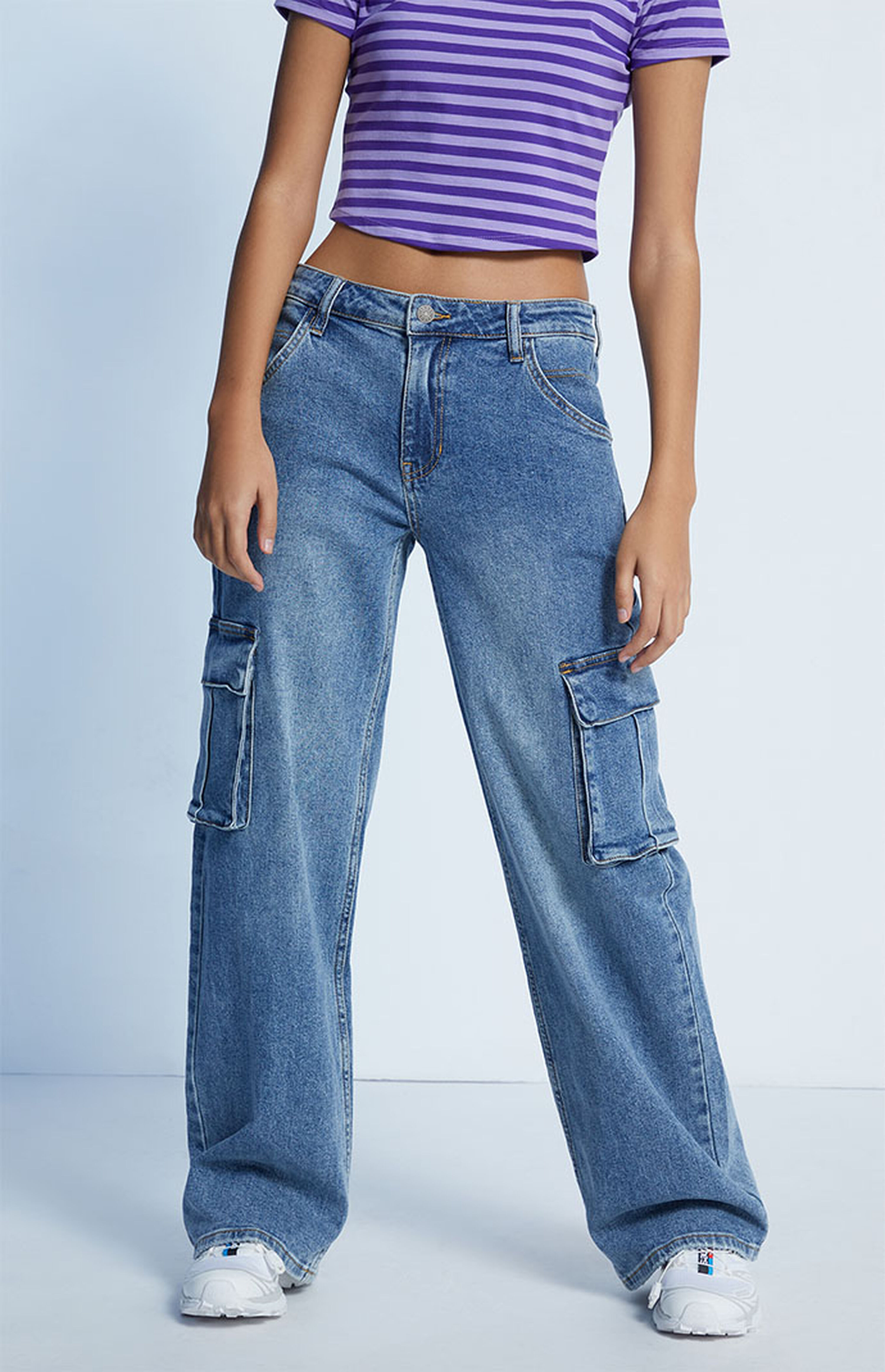 GUESS Originals KIT Medium Indigo Cargo Pants | PacSun