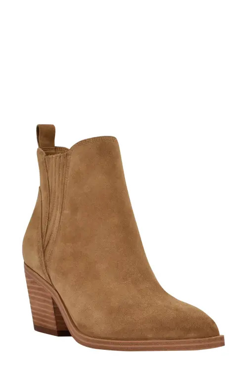 Marc Fisher LTD Teona Leather Pointed Toe Bootie in Light Natural at Nordstrom, Size 6 | Nordstrom