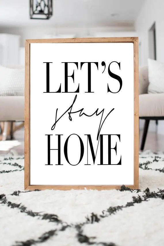 Let's Stay Home- READ ITEM DETAILS | Etsy (US)