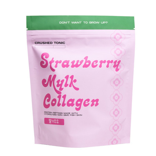 CRUSHED TONIC Strawberry Mylk Collagen Supplement in Marine at Nordstrom | Nordstrom