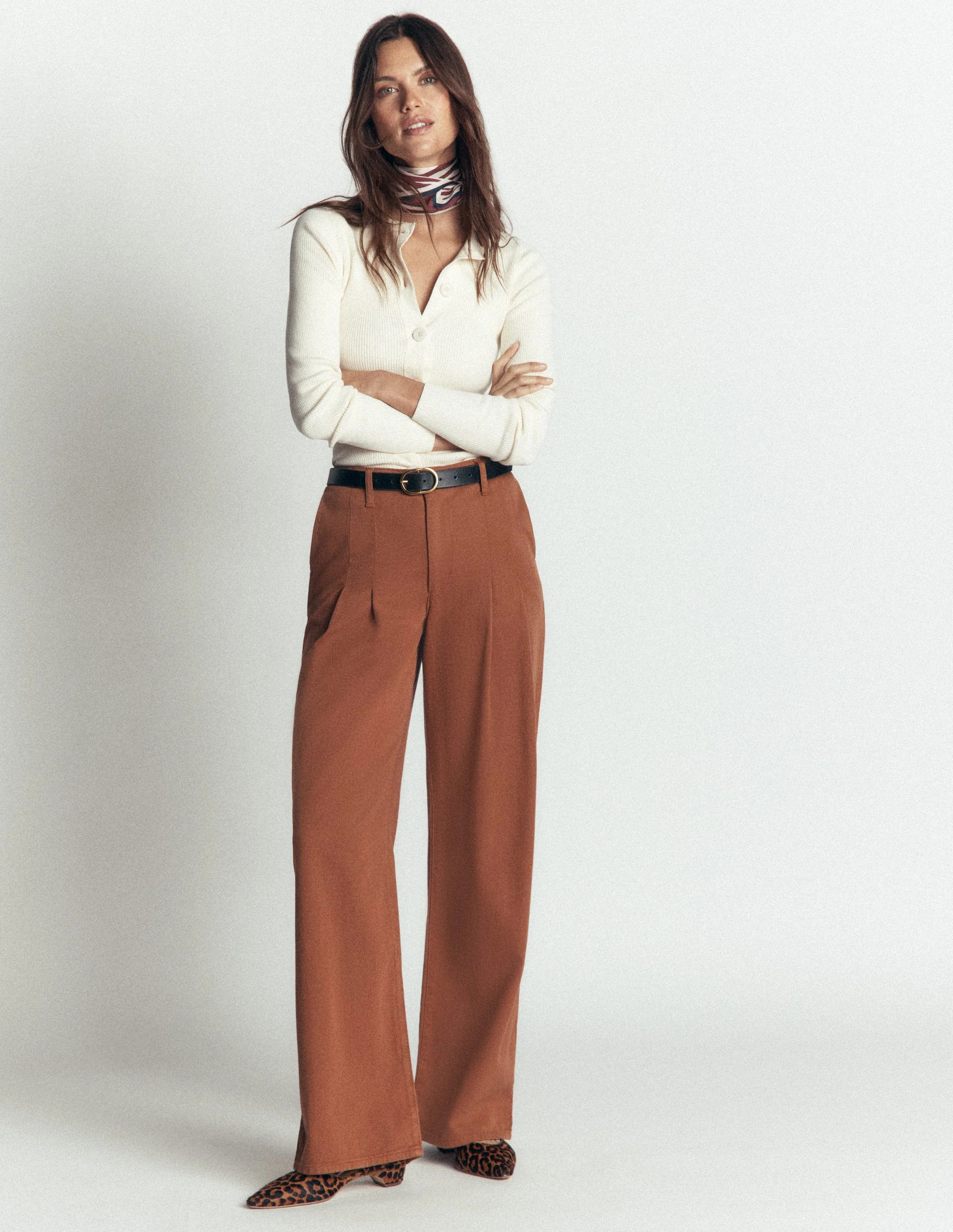 Mayfair Pleat Detail Pants-Burnt Orange | Boden (US)