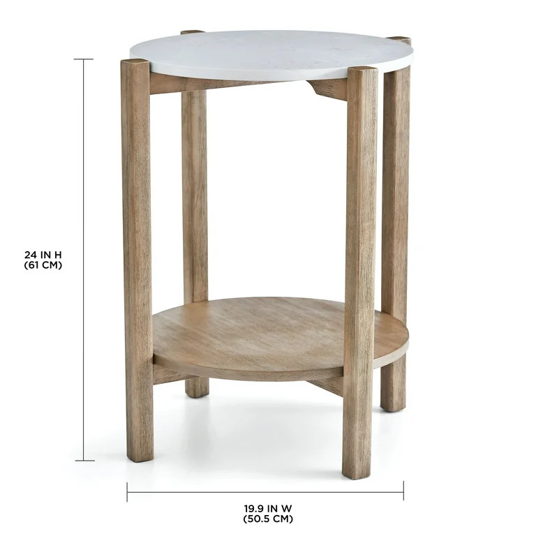 Better Homes & Gardens Round Marble End Table - Walmart.com | Walmart (US)