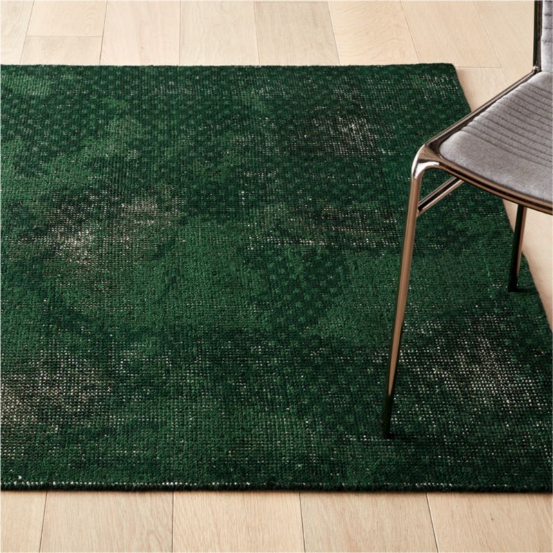 Disintegrated Green Floral Rug | CB2 | CB2