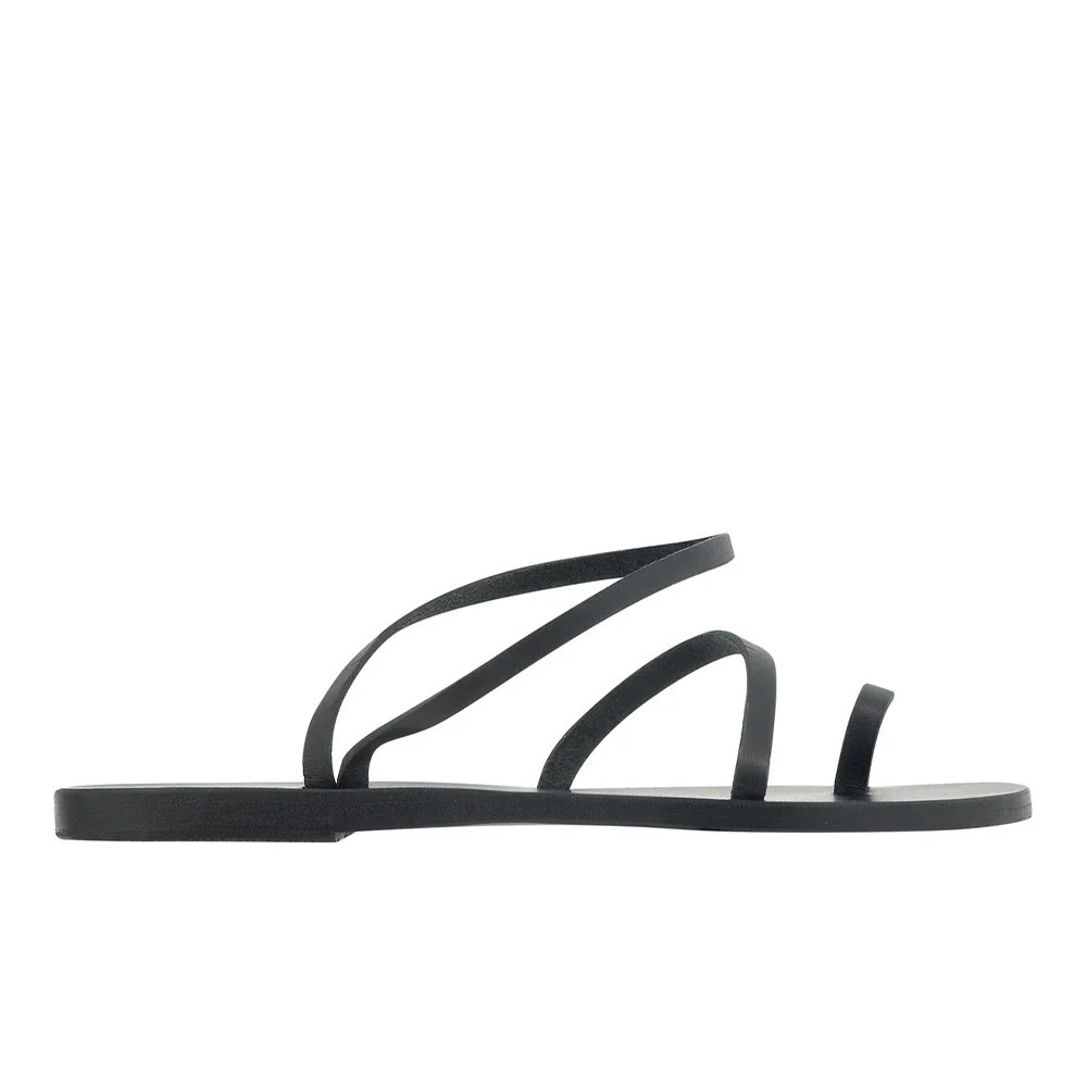 Apli Eleftheria Leather Black | Ancient Greek Sandals