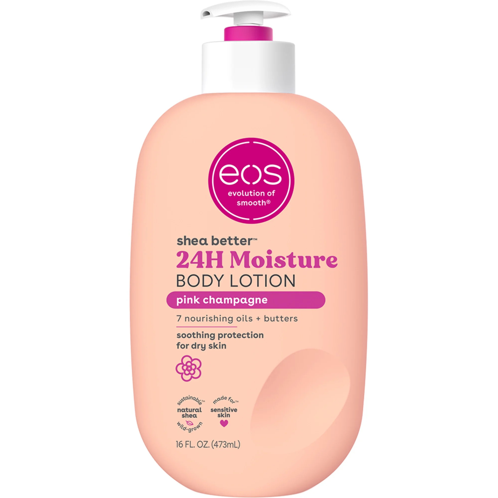 eos Shea Better Body Lotion for Dry Skin, Pink Champagne, 16 fl oz - Walmart.com | Walmart (US)