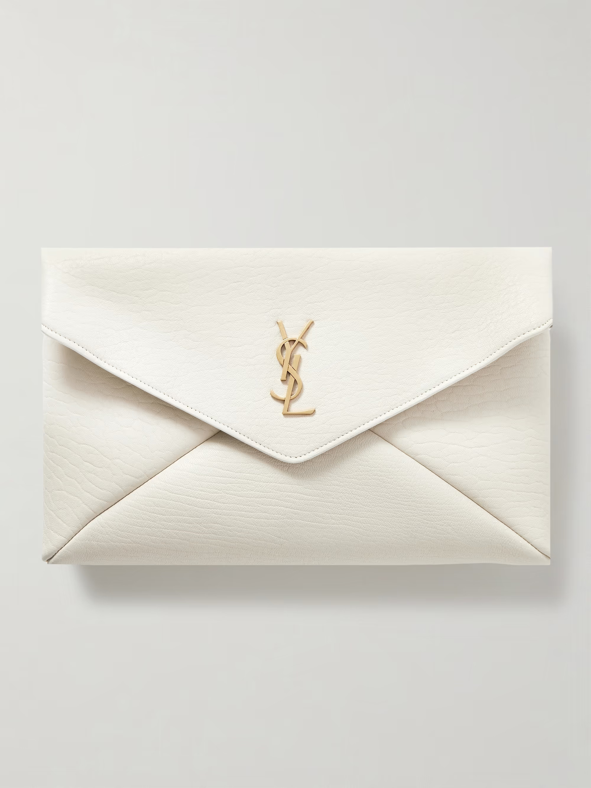 Cassandre large textured-leather clutch | NET-A-PORTER (UK & EU)