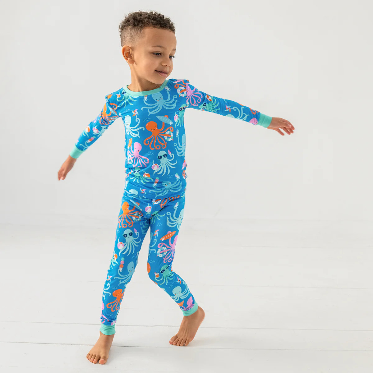 Octopus Party 
        Two-Piece Pajama Set | Little Sleepies