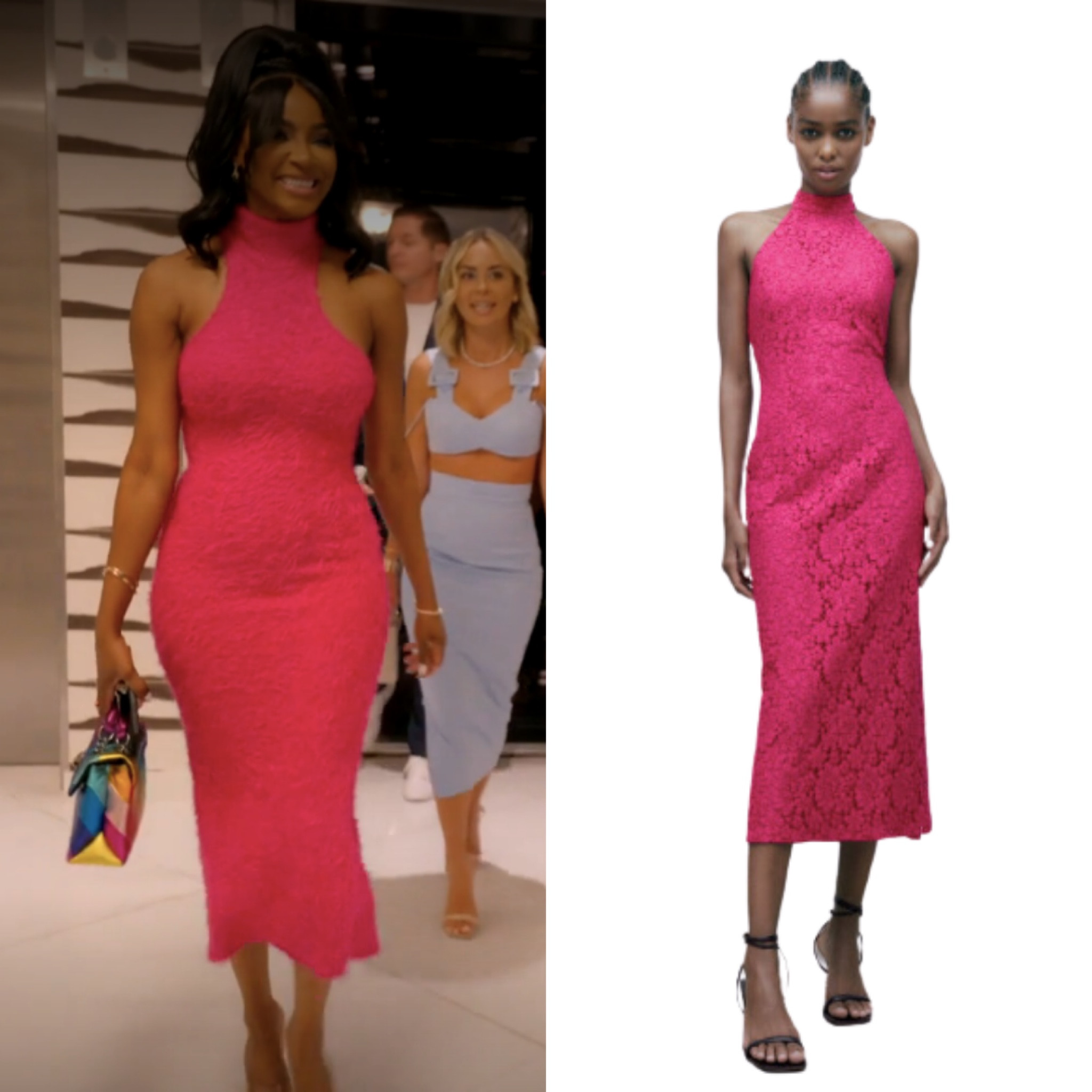 Guerdy Abraira’s Pink Lace Confessional Dress