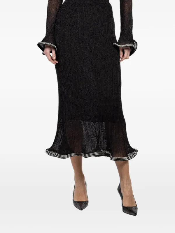 ruffled midi skirt | Farfetch Global