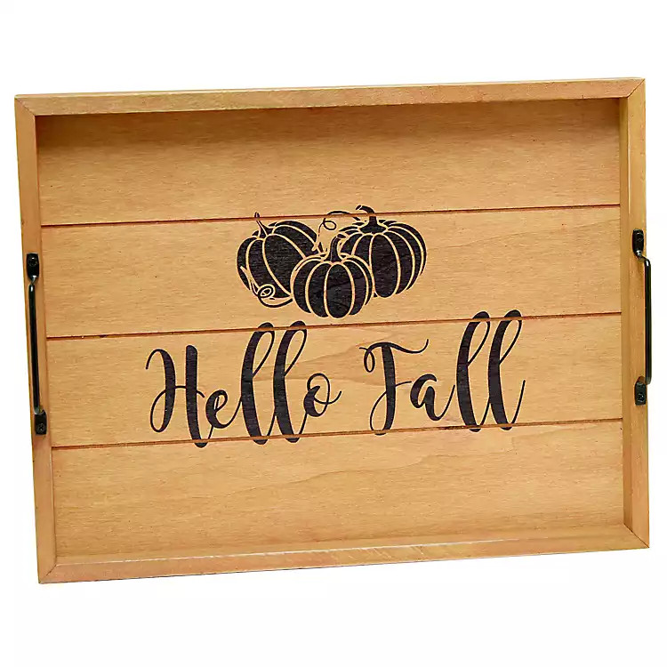 Hello Fall Wood Tray | Kirkland's Home