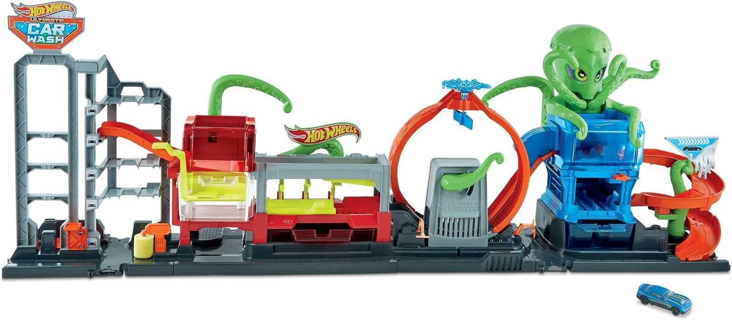 Hot Wheels City Ultimate Octo Car Wash Playset with No-Spill Water Tanks & 1 Color Reveal Car tha... | Amazon (US)