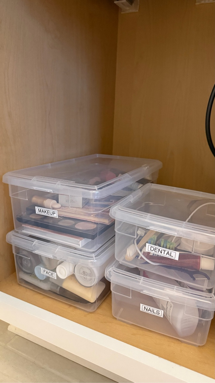 Setting a system doesn’t have to feel overwhelming! It can feel freeing. 👊🏻👊🏻👊🏻 #organization #bathroominspo #professionalhomeorganizer #igdaily #igreels

#LTKHome #LTKselfcare #LTKdayinmylife