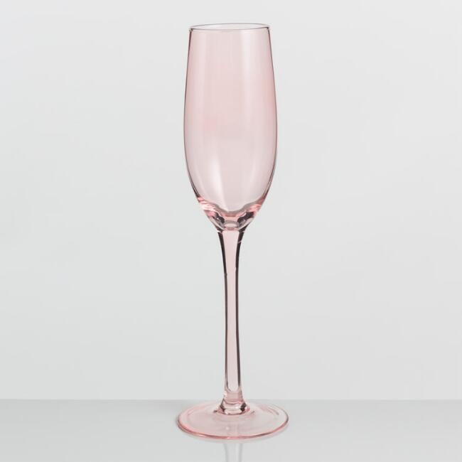 Blush Pink Champagne Flutes Set of 4 | World Market