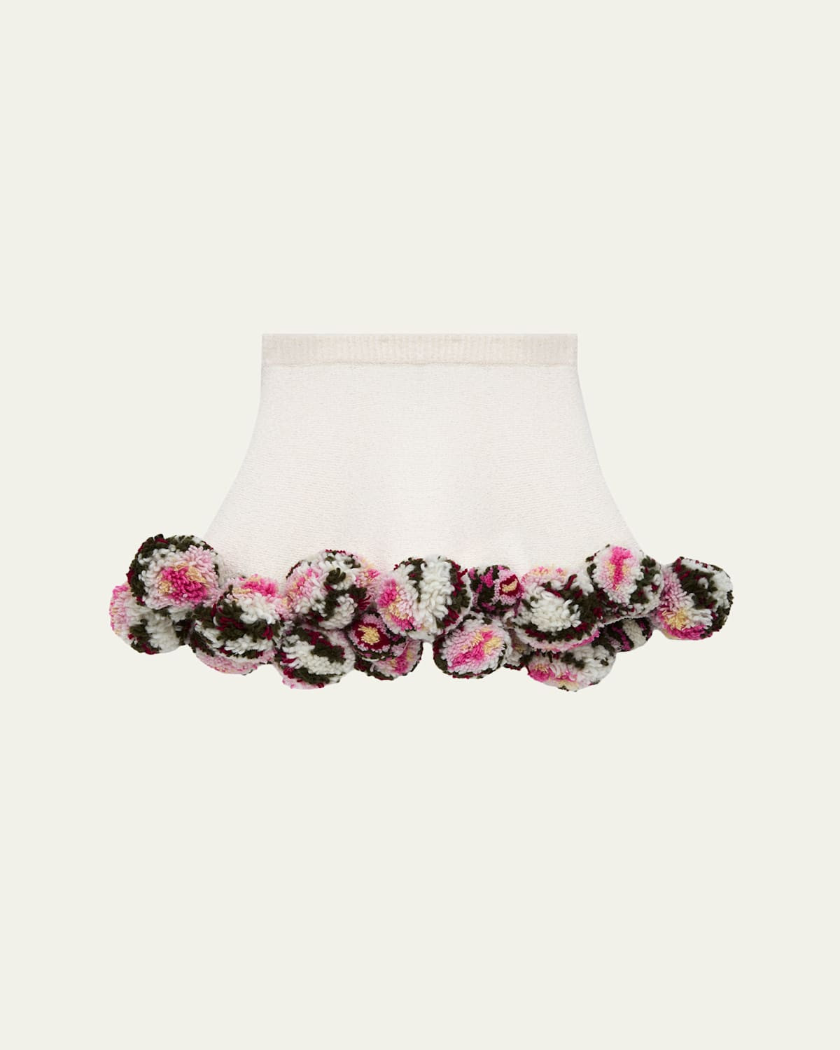 x Paula's Ibiza Pom-Pom Boucle Mini Skirt | Bergdorf Goodman