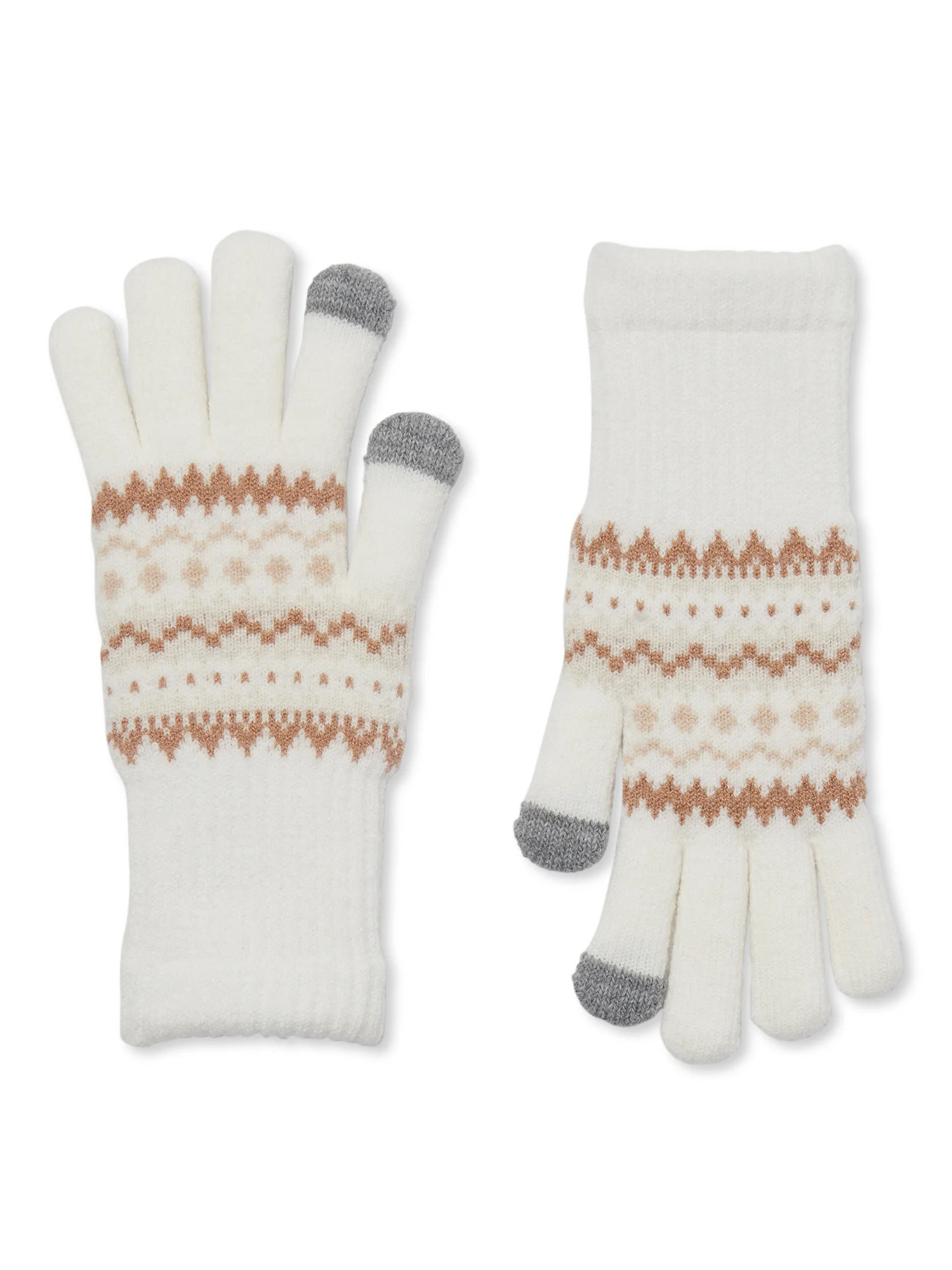 Time and Tru Women's Fair Isle Knit Gloves | Walmart (US)