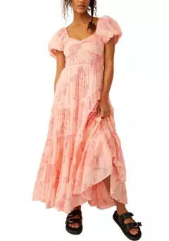 Sundrenched Short-Sleeve Maxi Dress | Belk