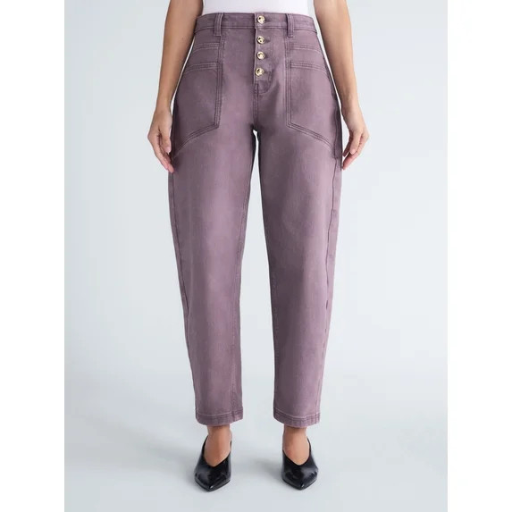 Scoop Women's and Women's Plus High Rise Tapered Leg Pants, 30'' Inseam, Sizes 0-28W | Walmart (US)