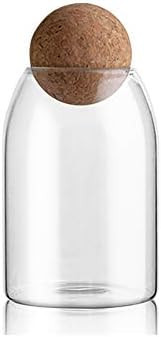 MOLFUJ 750ML/25Oz Glass Storage Container with Ball Cork, Cute Decorative Organizer Bottle Canist... | Amazon (US)
