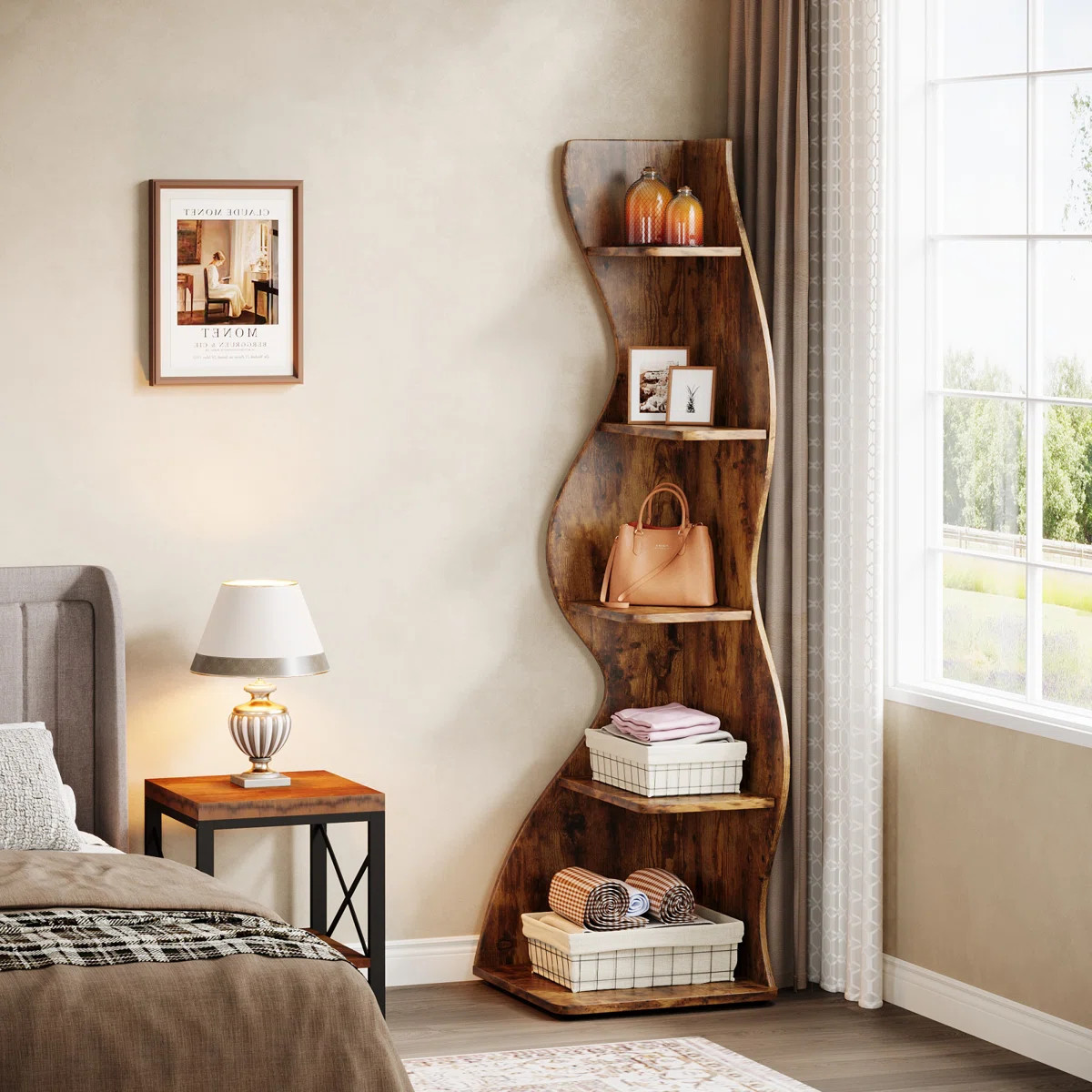 Arhab Corner Bookcase | Wayfair North America
