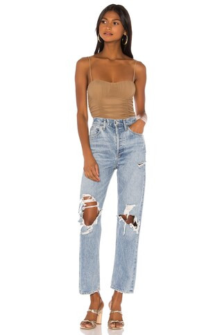 Lovers and Friends Albany Bodysuit in Taupe Brown from Revolve.com | Revolve Clothing (Global)