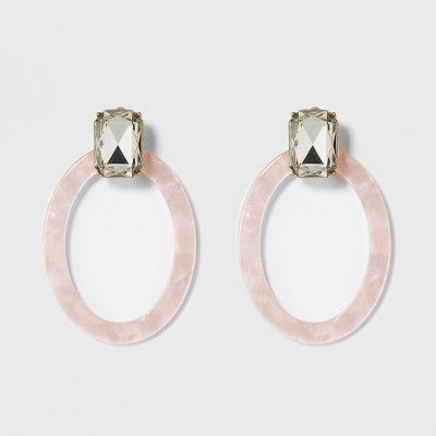 SUGARFIX by BaubleBar Resin Hoop Earrings with Crystal Studs | Target