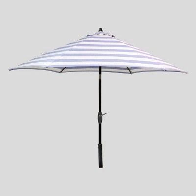 9' Round Cabana Stripe Patio Umbrella - Black Pole - Threshold™ | Target