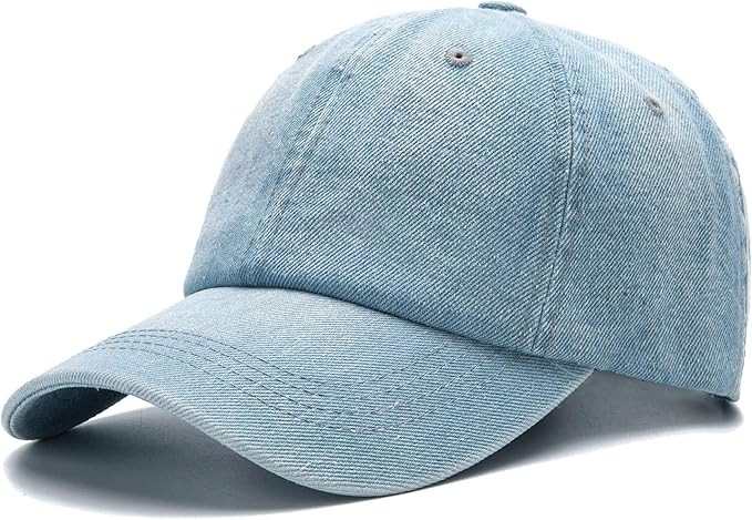 Edoneery Men Women Plain Cotton Adjustable Washed Twill Low Profile Baseball Cap Hat(A1008) | Amazon (US)