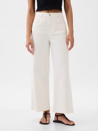High Rise Stride Wide-Leg Ankle Jeans | Gap (US)