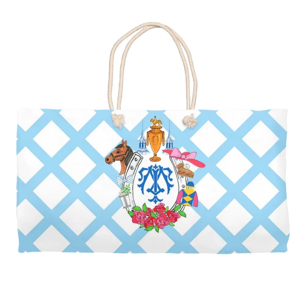 Kentucky Derby Custom Crest Personalized Tote Bag | Taylor Beach Design