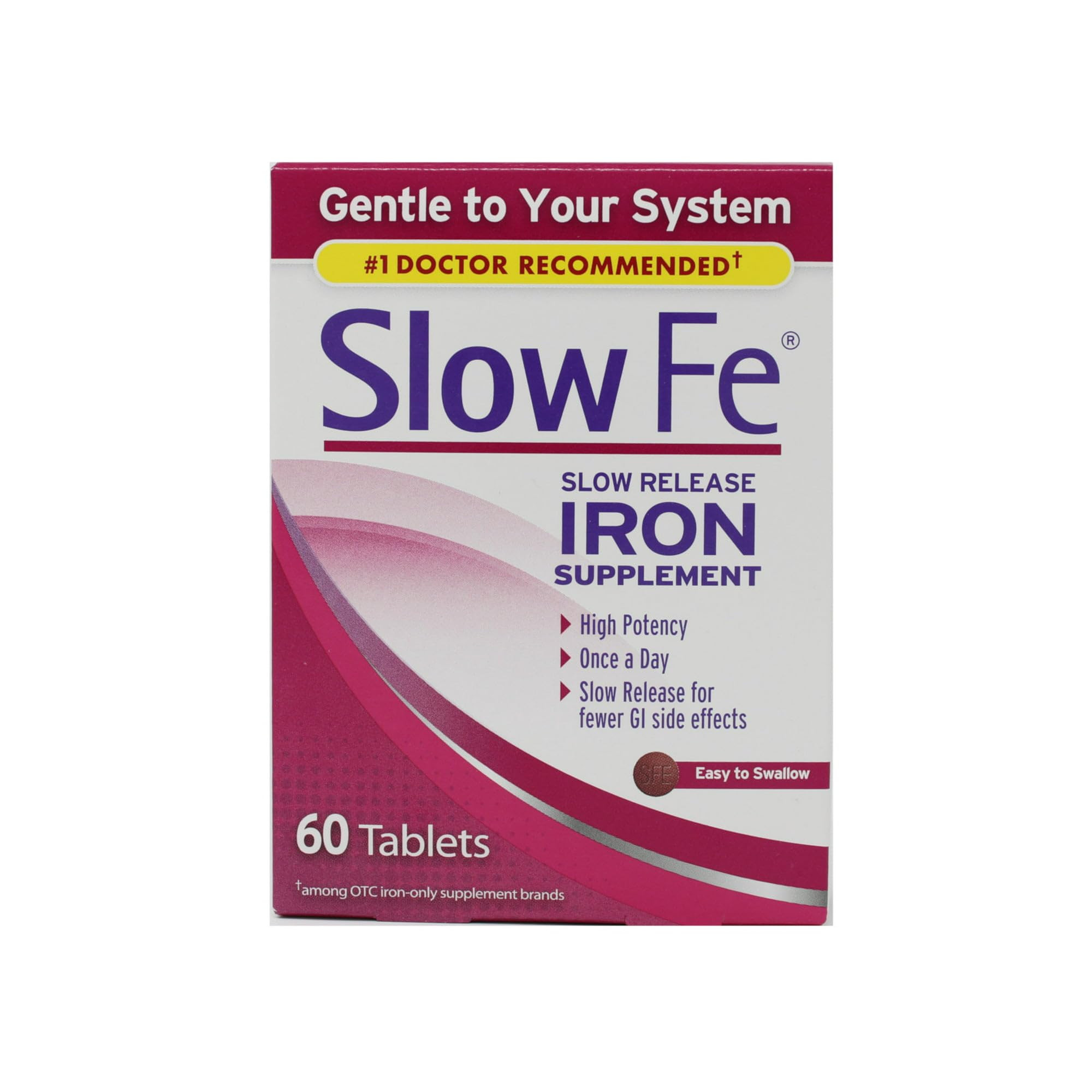 Amazon.com: Slow Fe, High Potency Iron 45 mg, Slow Release - 60 Tablets - Pack of 3 : Health & Household | Amazon (US)