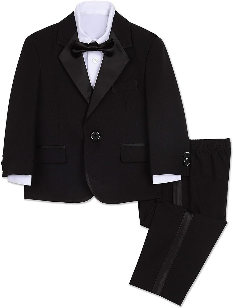 Nautica Baby-Boys 4-Piece Tuxedo with Dress Shirt, Bow Tie, Jacket, and Pants | Amazon (US)