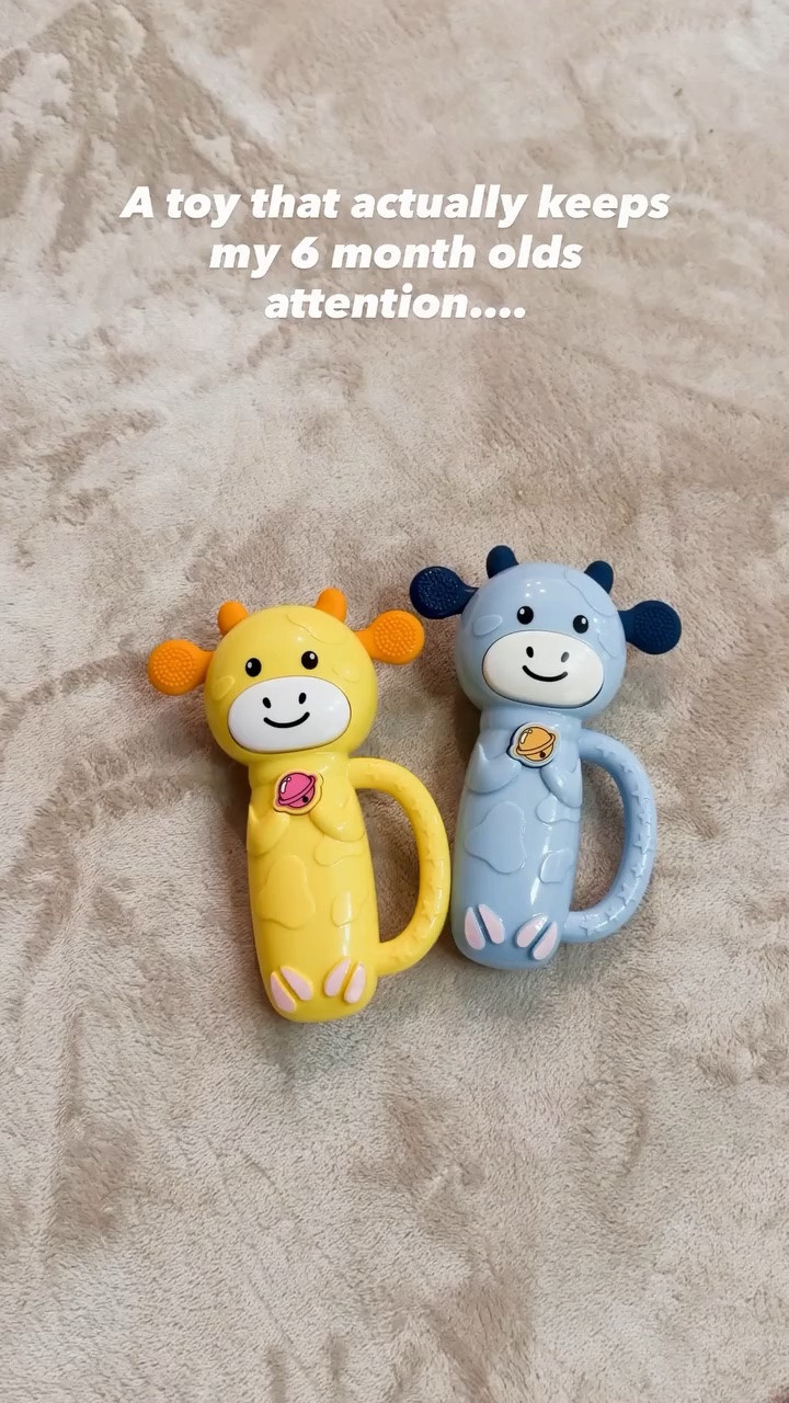 This toy has been keeping my 6 month olds attention and I’m here for it! It’s easy to grasp and hold onto and she loves chewing on it! It also lights up and makes sounds which she seems to love. She plays with this during play time, our stroller walks and even diaper changes (helps distract her! 😂)

#babytoys #babyactivities #6months #6monthsold

#LTKBaby #LTKKids