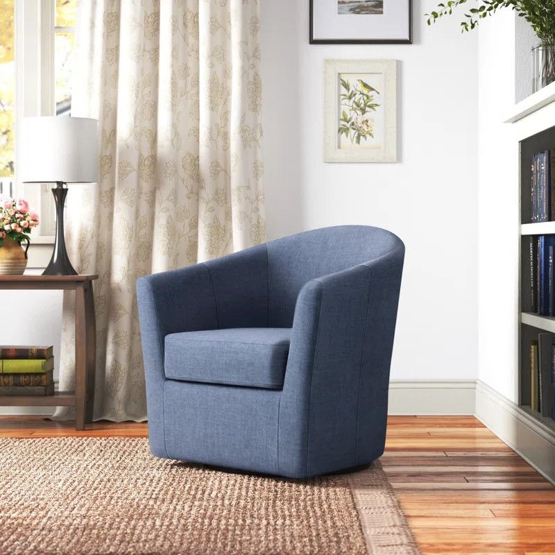 Hansell Upholstered Swivel Barrel Chair | Wayfair North America