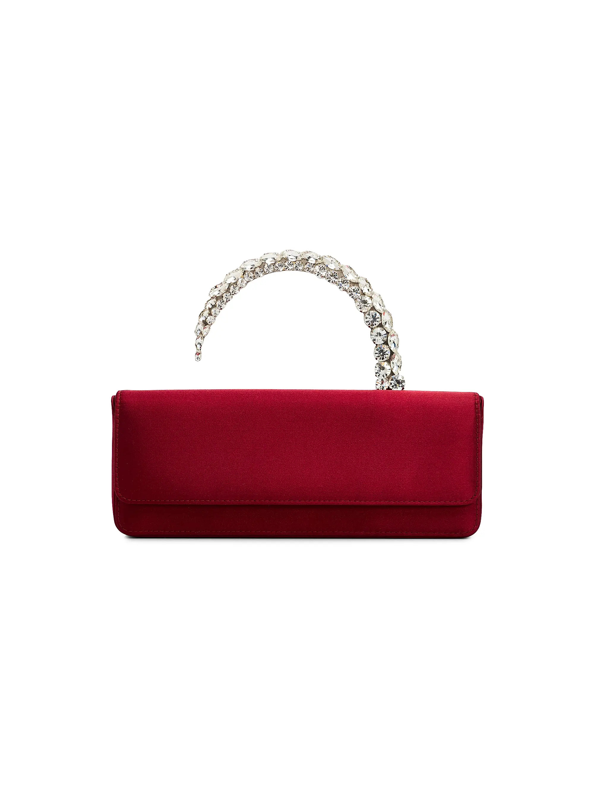 Malika Stone-Handle Satin Clutch | Saks Fifth Avenue