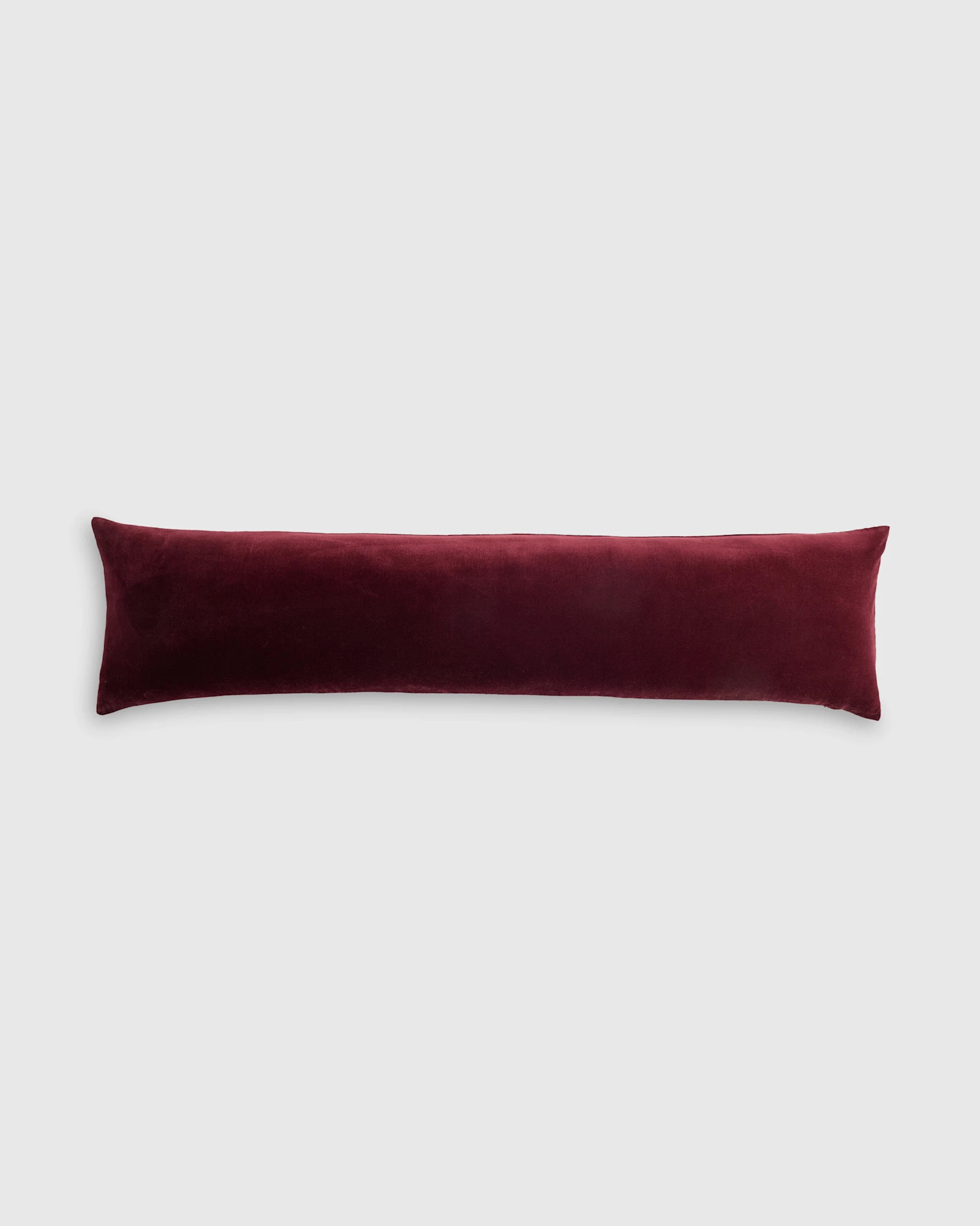 Quince | Cotton Velvet OverSized Lumbar Pillow Cover in Olive, Size 12""x48 | Quince