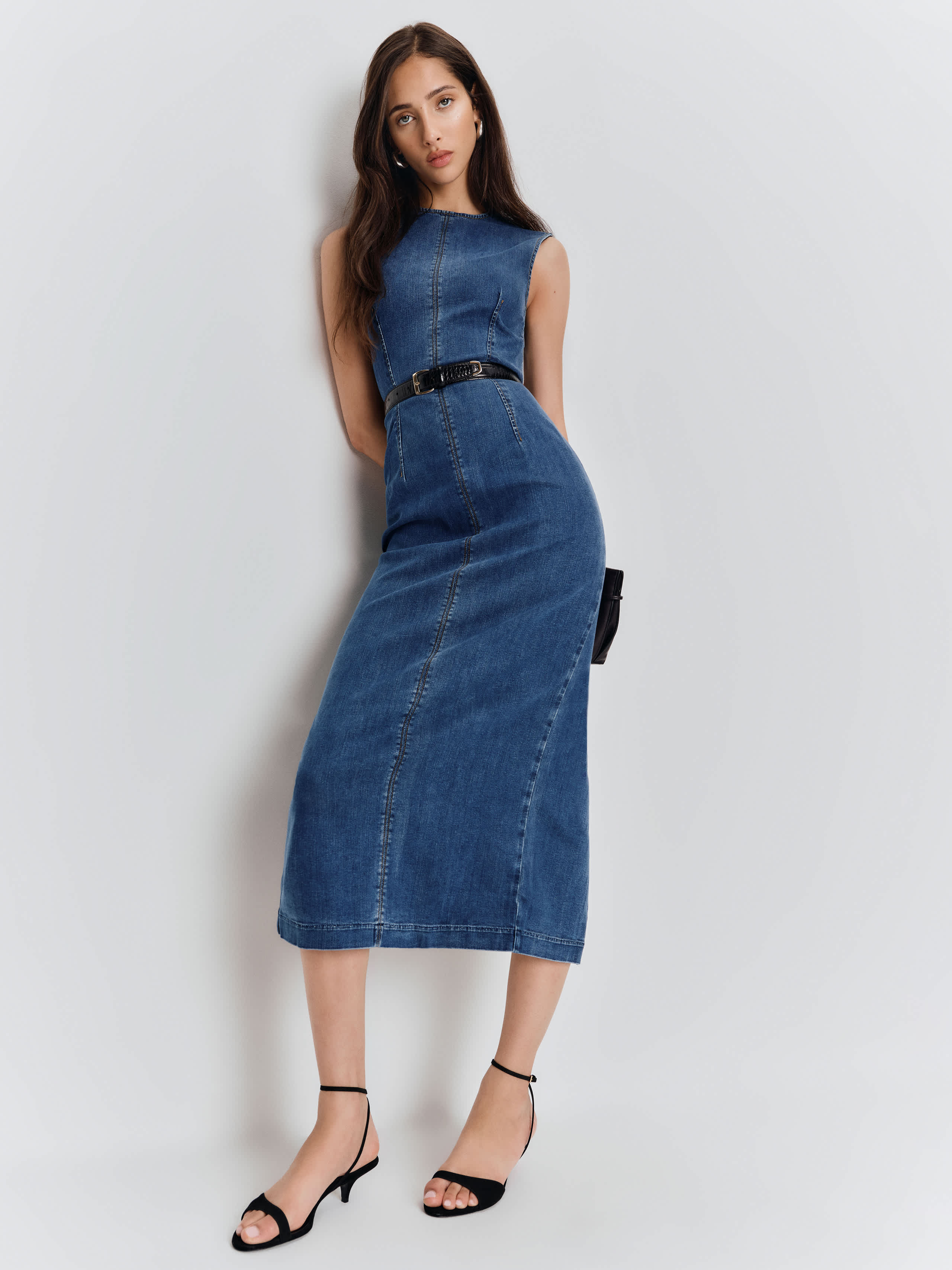 Kendi Denim Midi Dress | Reformation (Global)