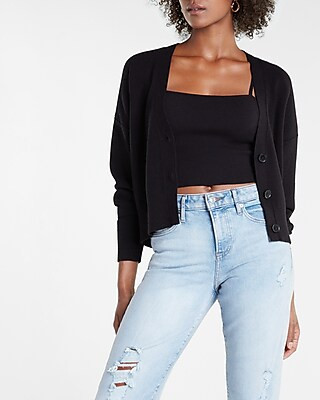 Relaxed Dolman Sleeve Cardigan | Express