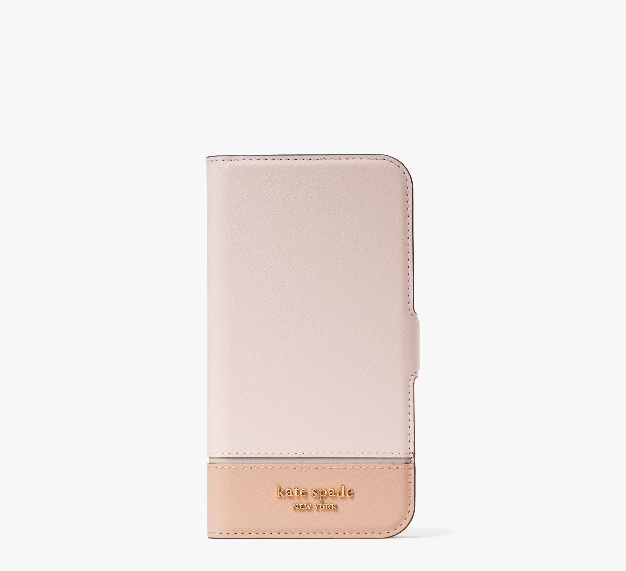 Kate Spade Morgan Colorblock Iphone 13 Pro Magnetic Wrap Folio Case, Pale Dogwood | Kate Spade (US)