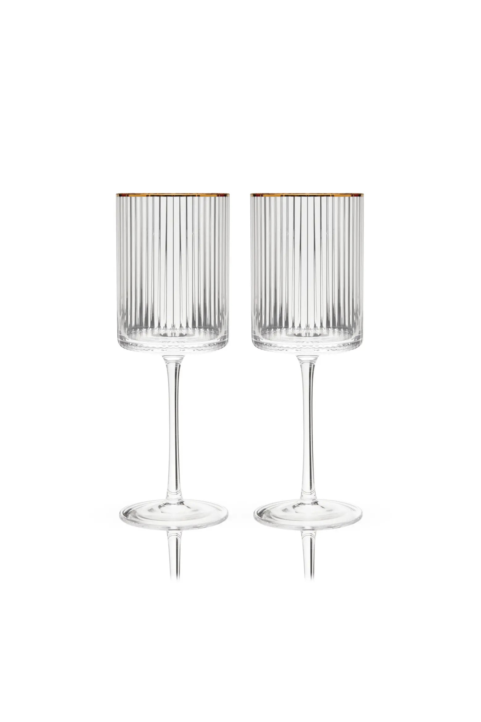 Meridian Crystal Gold Rimmed Wine Glasses Set of 2 | Nordstrom | Nordstrom