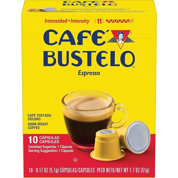 Cafe Bustelo Dark Roast Coffee, Capsules for Machines, Espresso, 40.0 Count | Amazon (US)