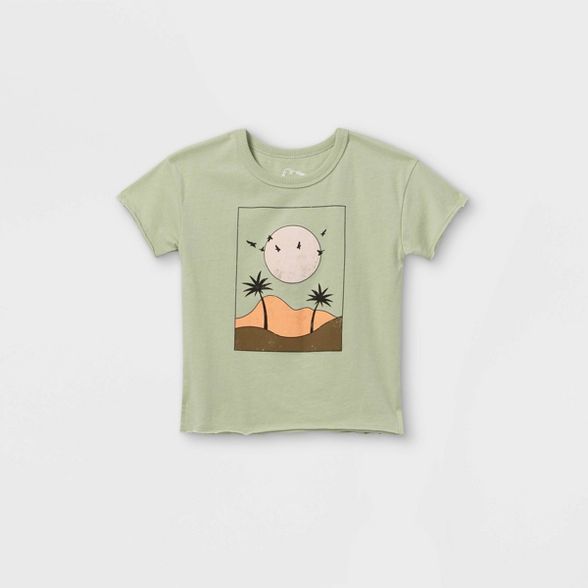 Toddler Palm Scene Short Sleeve T-Shirt - art class™ Teal | Target