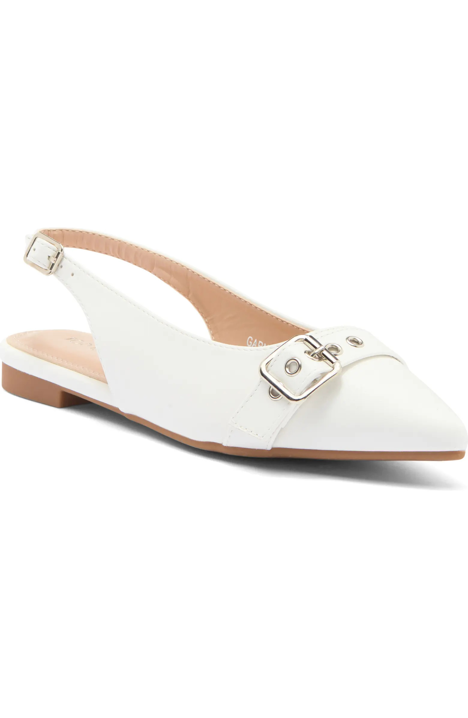 TOP GUY SHOES Garner Slingback Pointed Toe Flat (Women) | Nordstromrack | Nordstrom Rack